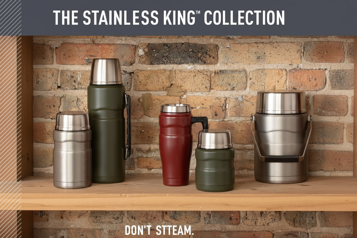 Stainless King Vacuum-Insulated Food Jar, 24 Ounce, Army Green